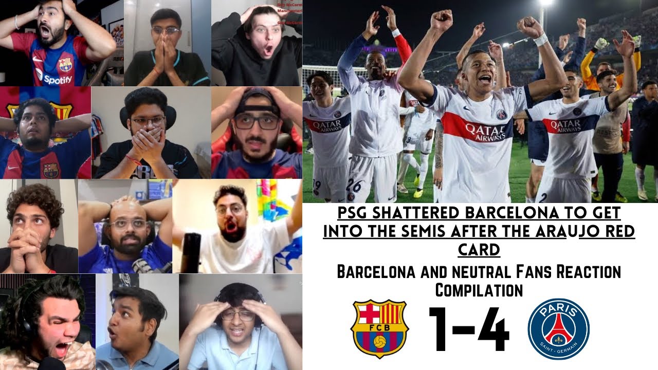 BARCELONA and Neutral Fans Reactions to BARCELONA 1-4 PSG | UCL QF 2nd Leg | 17-04-2024
