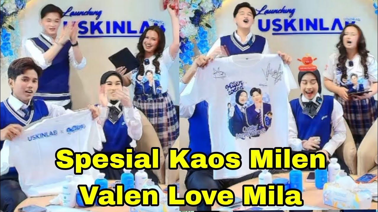 PERDANA!! SPESIAL KAOS VALEN DAN MILA, AMBYARRR