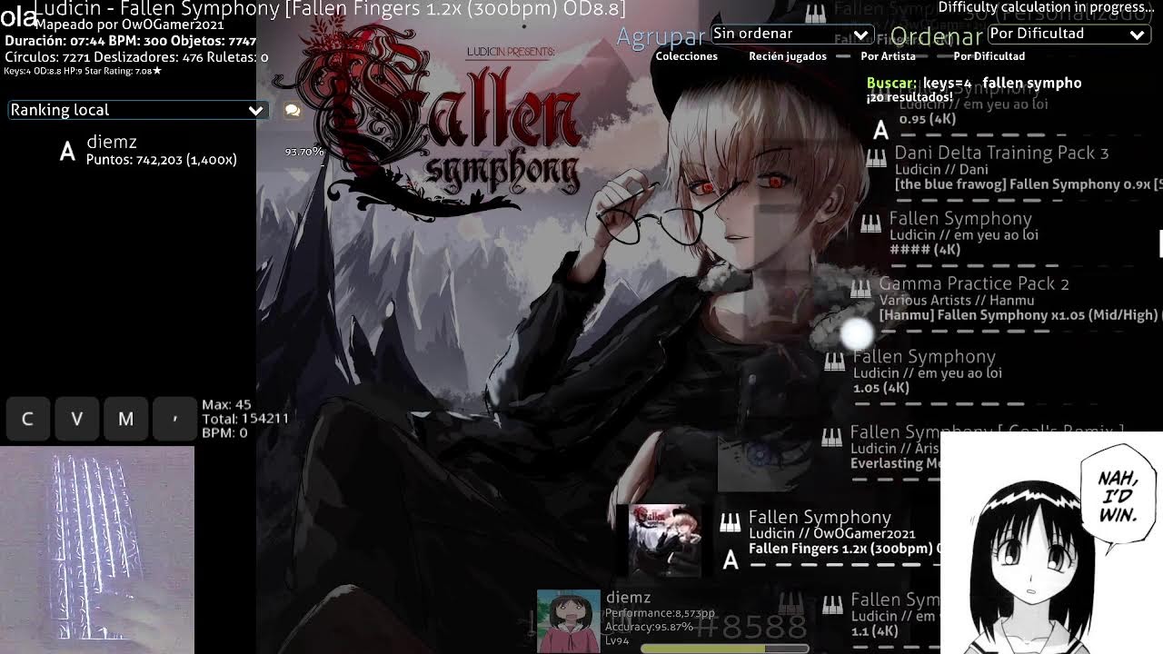 Osu!mania strim full of caffeine