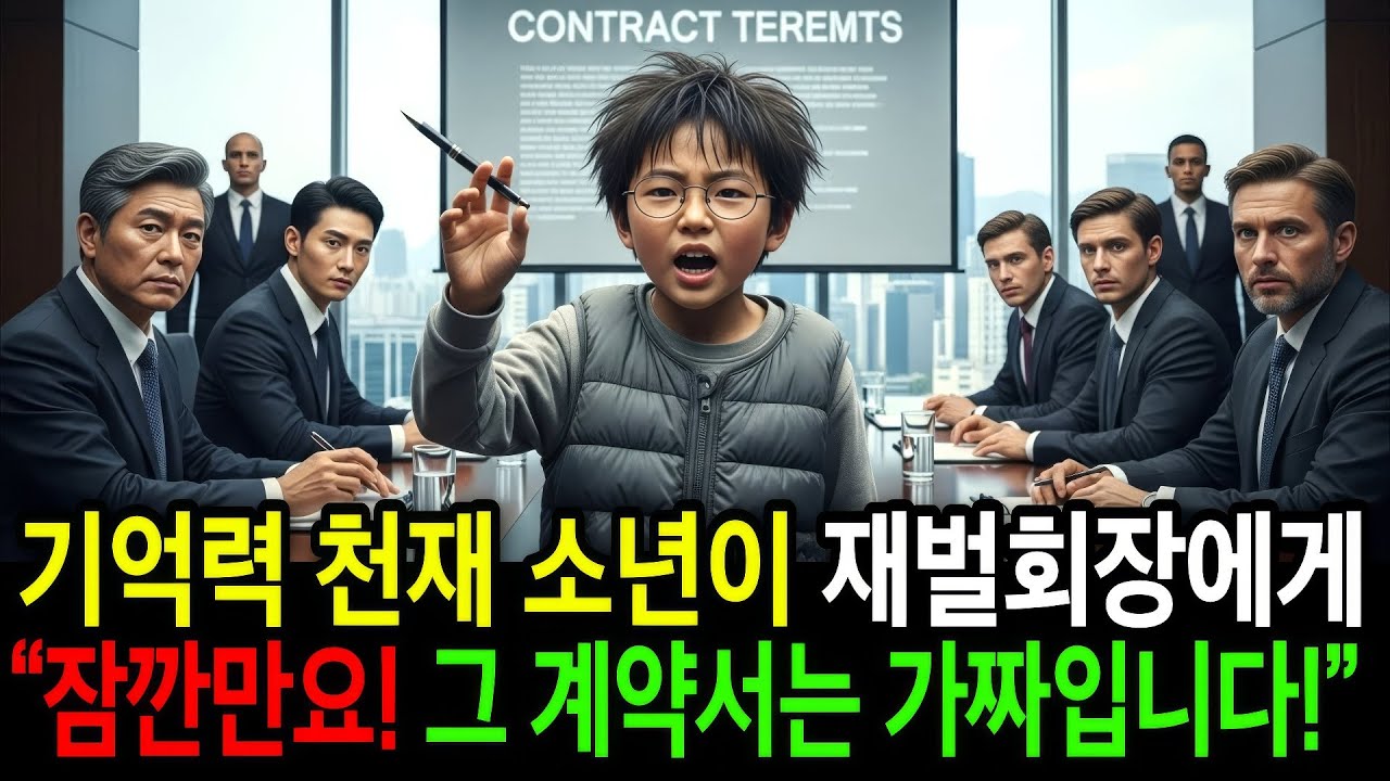 3조 계약 직전, 가난한 천재 소년이 재벌회장 에게 외쳤다. “그 계약서는 가짜입니다!" | 오디오북 | 노후사연 | 감동사연