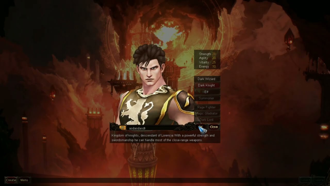 How to create Summoner at LV.0 (F403 MuOnline)