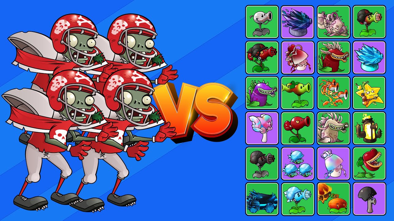 4 ALL STARS vs TODAS LAS PLANTAS FUSIONADAS | PvZ Fusion