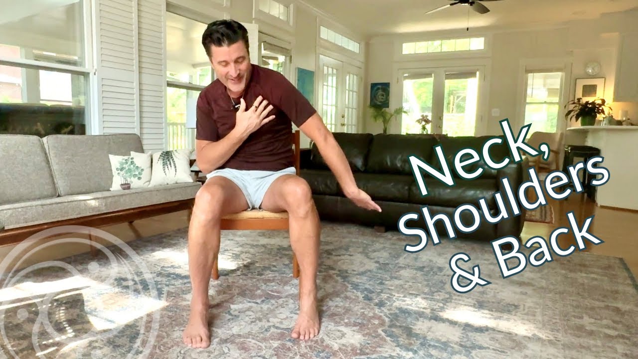 Relieve neck, shoulder and back pain (FOLLOW-ALONG) ~ Somatic Chair™ Yoga