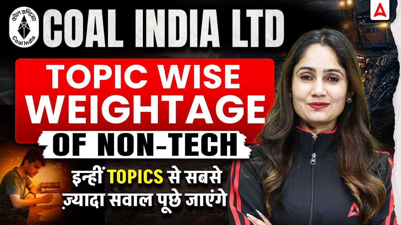 Coal India MT 2026 | Non-Tech Topic Wise Weightage | By Pinki Ma'am