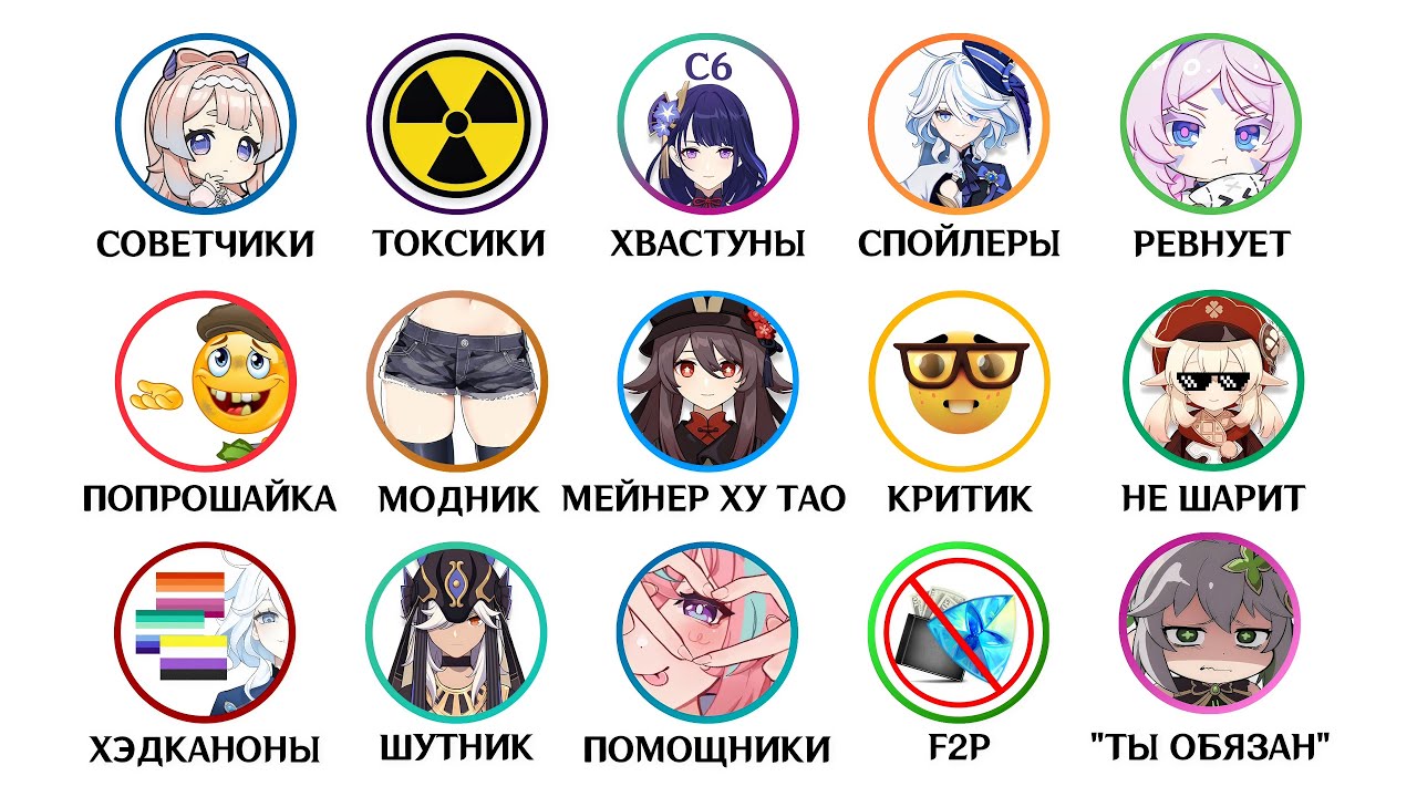 Все виды позеров Геншина за 10 минут