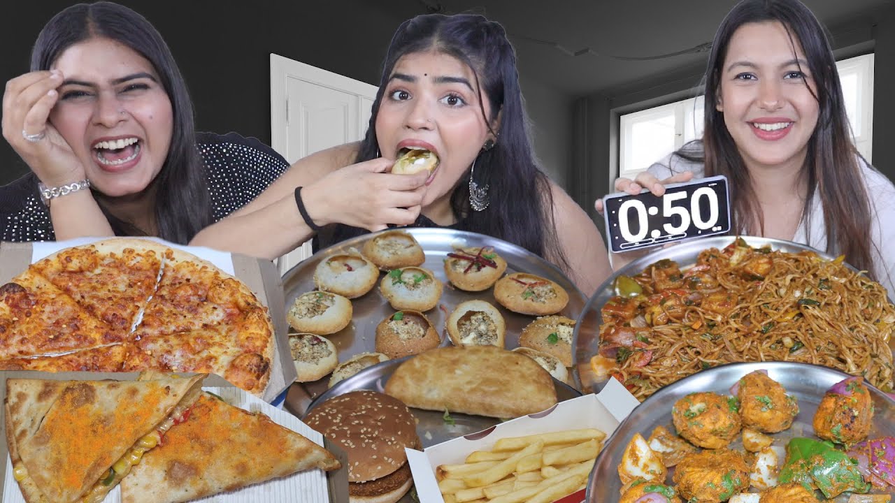Guess The Movie Name Food Challenge | Dahi Golgappa, Pizza, Momos, Burger, Chilli Paneer Noodles etc