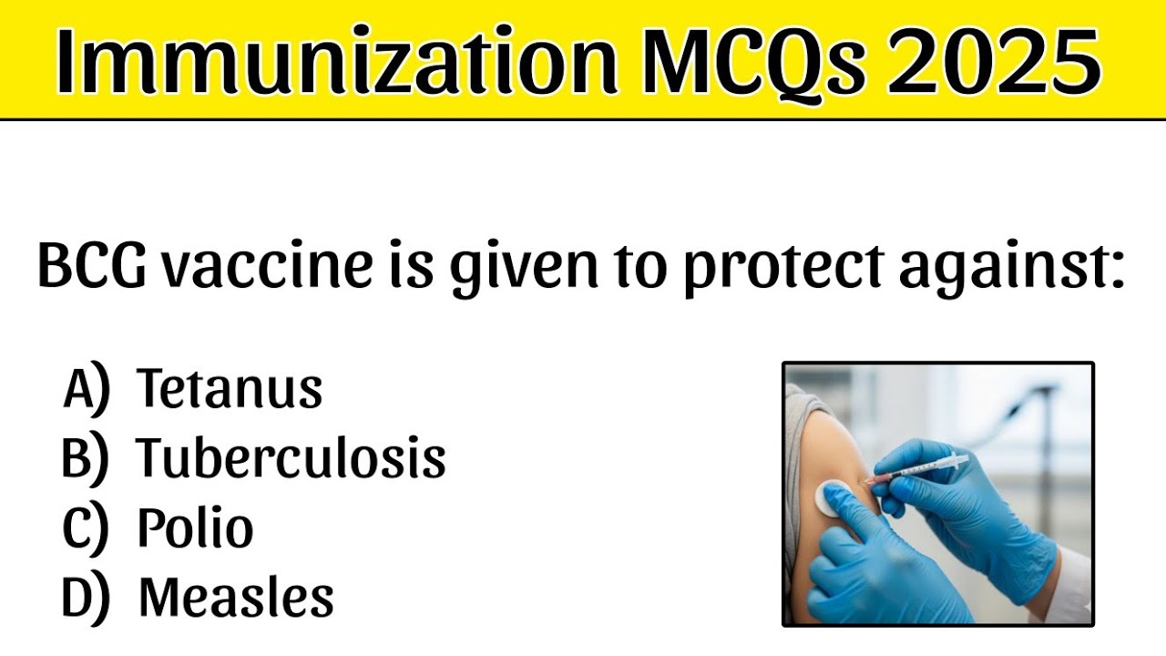 Immunization MCQs 2025 | Immunization Schedule MCQs | Vaccination MCQs