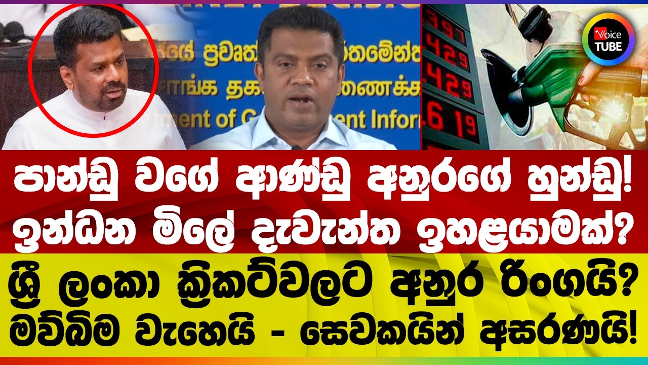 පාන්ඩු වගේ ආණ්ඩු අනුරගේ හුන්ඩු! ඉන්ධන මිලේ ඉහළයාමක්? ක්‍රිකට්වලට අනුර රිංගයි? මව්බිම වැහෙයි