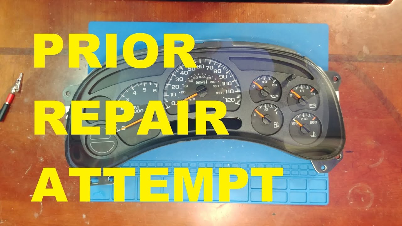 Prior Repair Attempt on GM Instrument Cluster