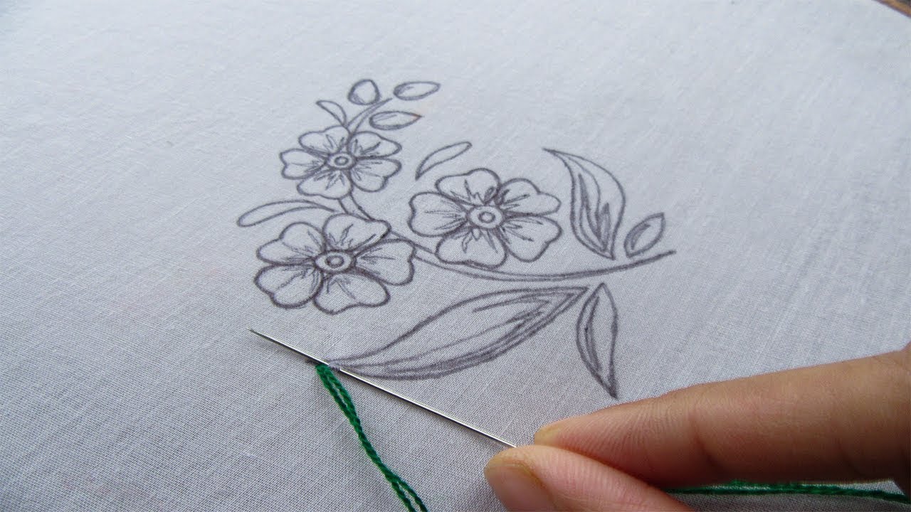 hand embroidery flower design#buttonhole stitch#hand embroidery stitch