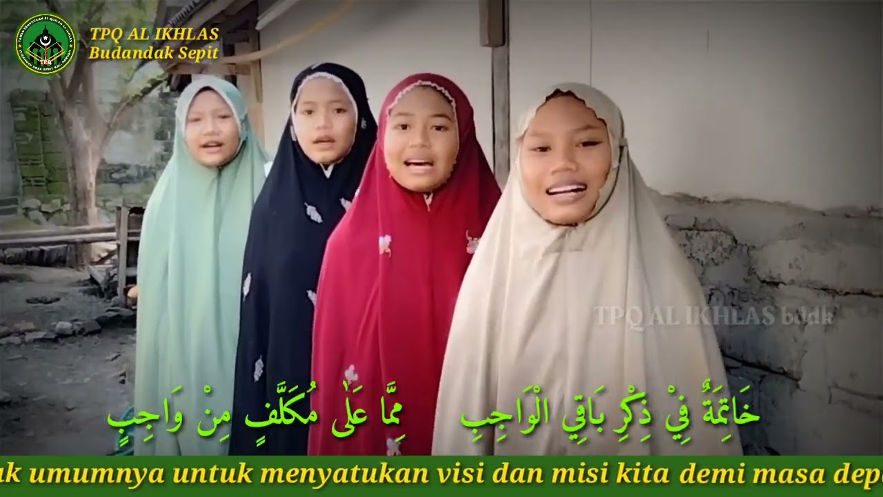 Lantunan kitab Aqidatul Awam _ anak-anak TPQ AL IKHLAS Budandak