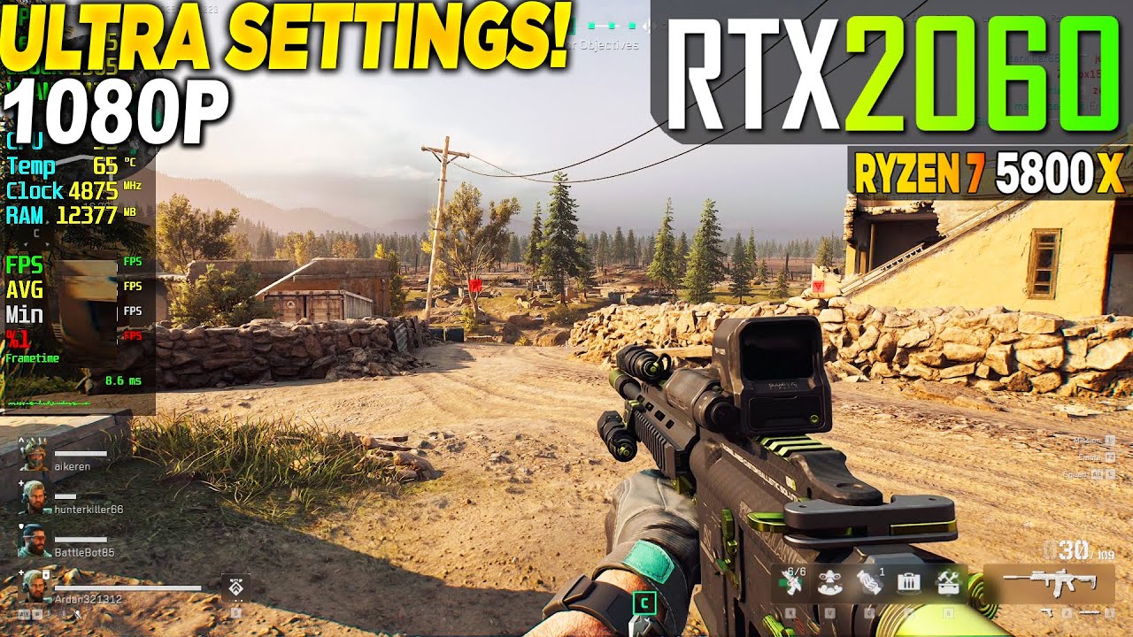 Delta Force RTX 2060 + Ryzen 7 5800x - 1080p Ultra,