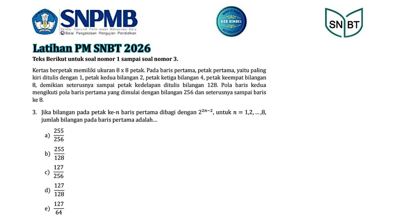 Soal Asli PM SNBT 2025 Day 1 (Deret Geometri)