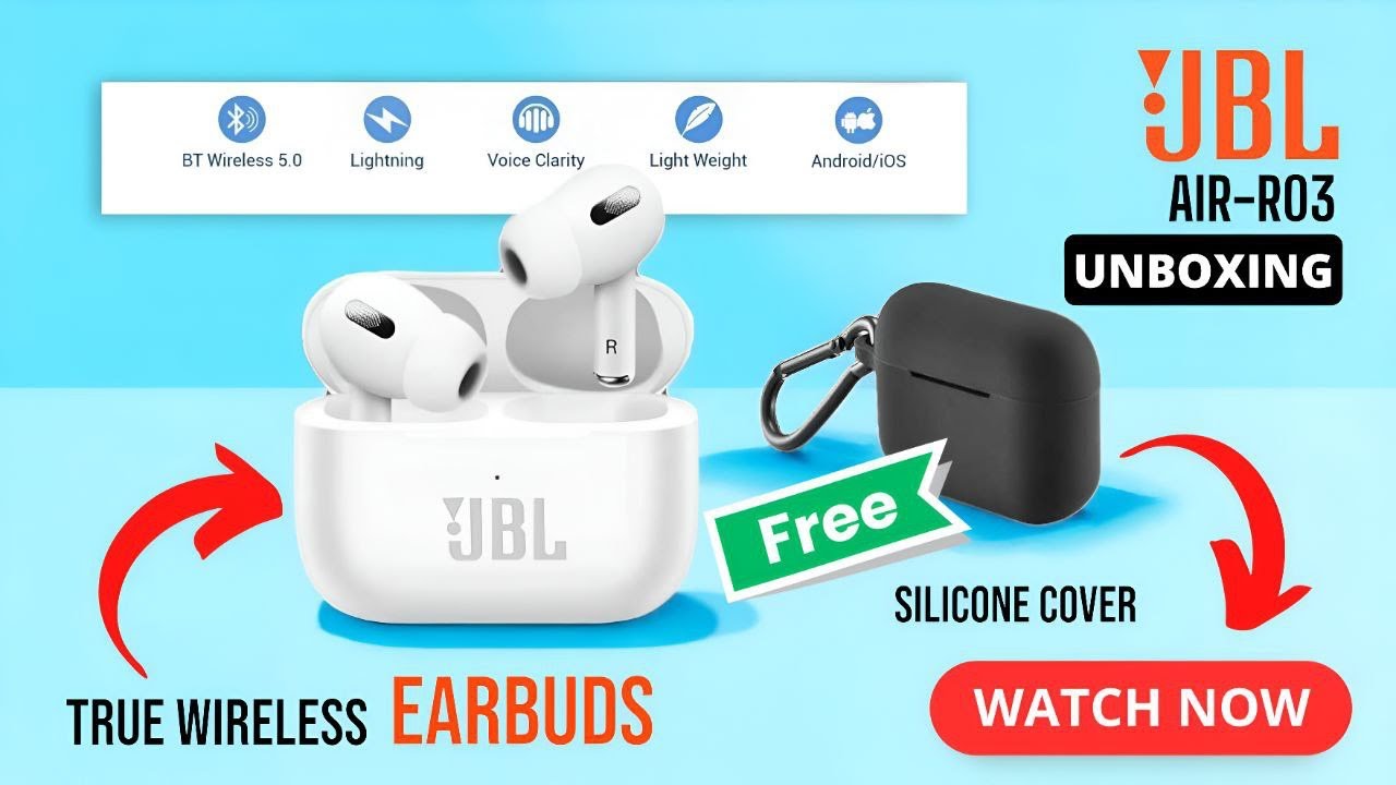 JBL Air R03 | 📲📞 075 555 5881 | Budget Premium JBL Earbuds | TWS Headphones | Unboxing Review 2023