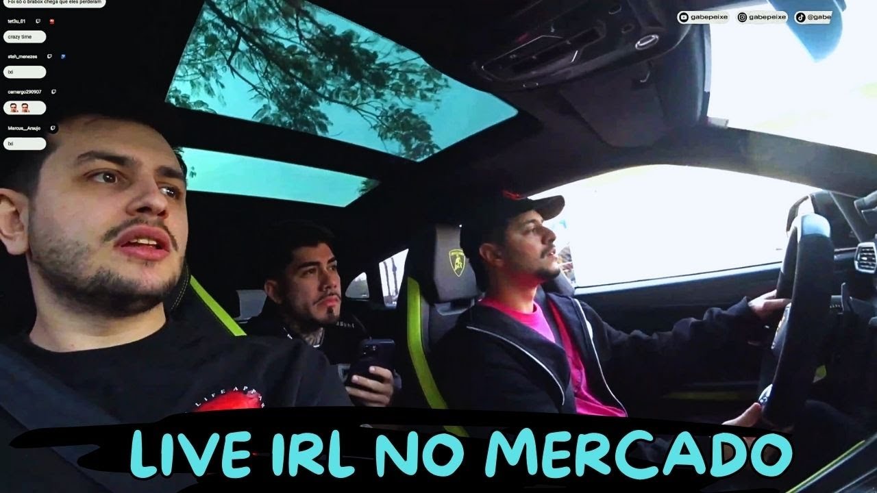 GABEPEIXE, CORINGA E BRABOX LIVE IRL INDO NO MERCADO