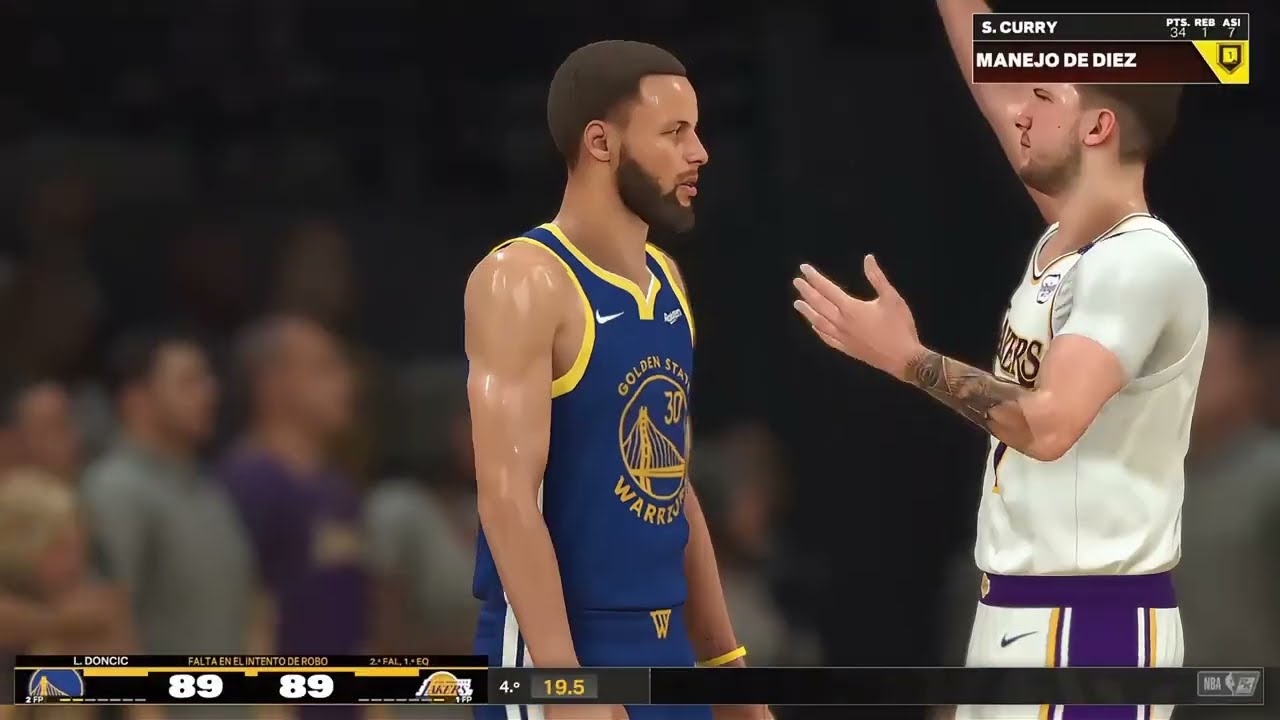 GRAN PARTIDO ENTRE LOS ANGELES LAKERS VS GOLDEN STATE WARRIORS LEBRON VS CURRY NBA 2024
