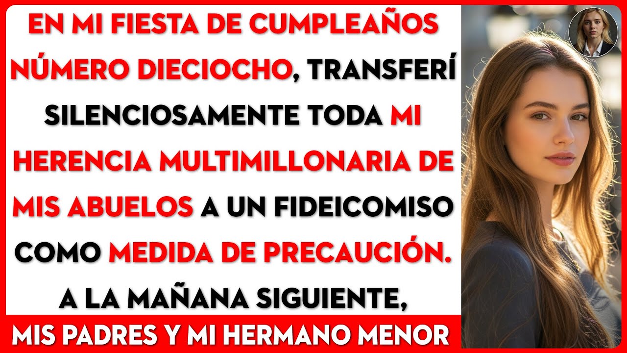 Cumplo 18. Puse la herencia en fideicomiso por si acaso. Mis padres y hermano, a la mañana...