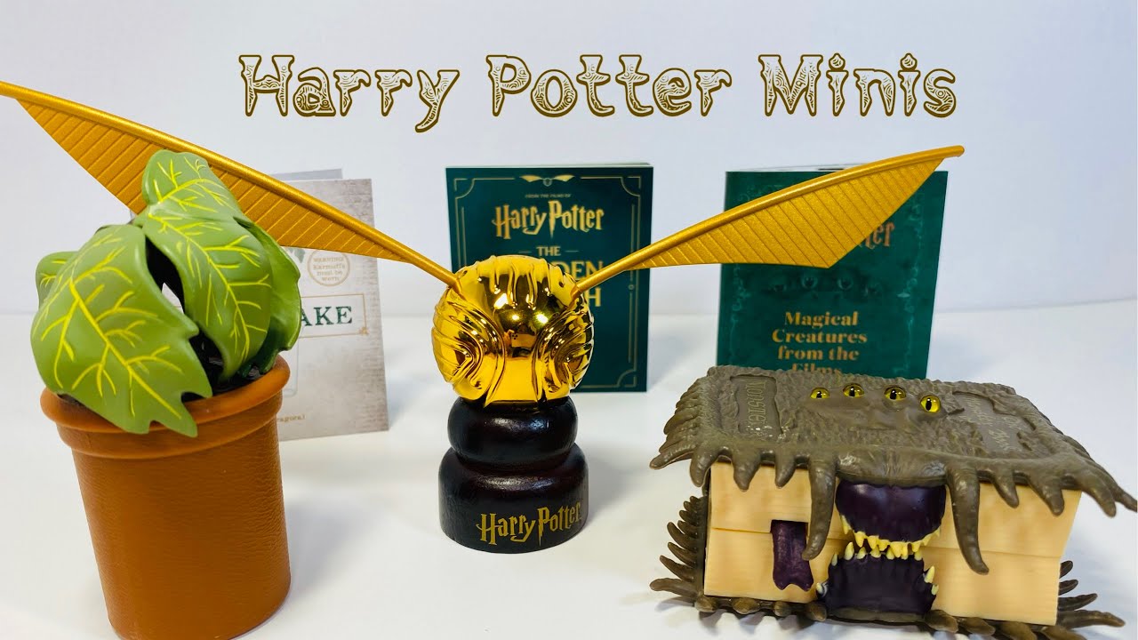 Unboxing Harry Potter Mini Figures | Golden Snitch, Monster Book, Mandrake