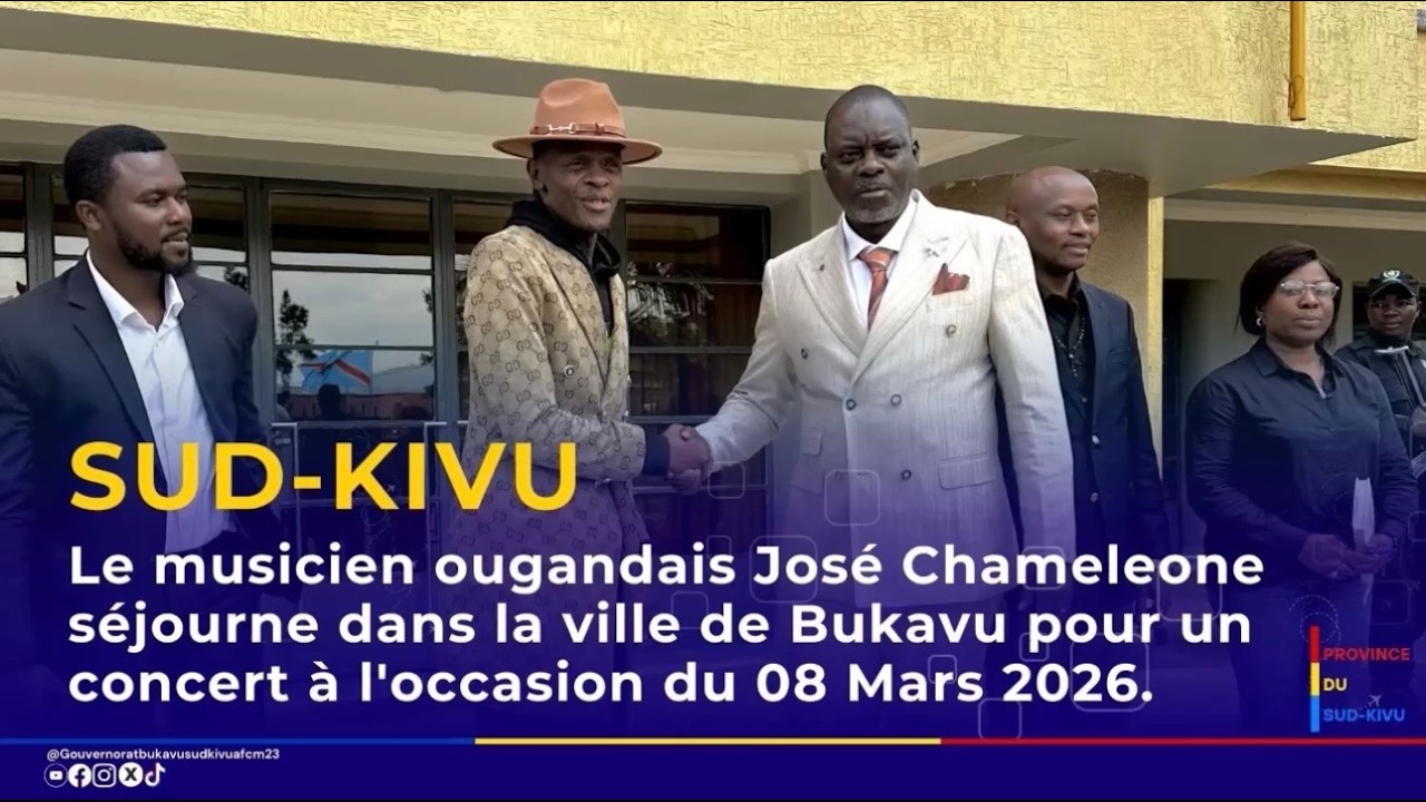 Sud-Kivu : José Chameleone arrive à Bukavu pour un concert spécial du 08 mars 2026