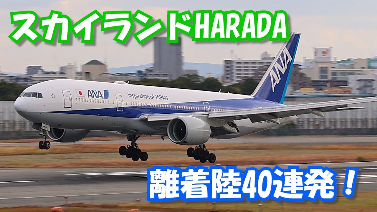 B787-10も登場！✈️ 伊丹空港の有名撮影地、スカイランドHARADAで見る離着陸シーン集①