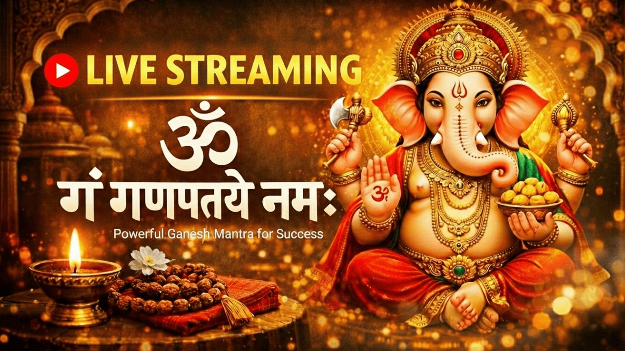 🔴 LIVE: Om Gan Ganapataye Namah | Powerful Ganesh Mantra for Removing Obstacles | 24/7