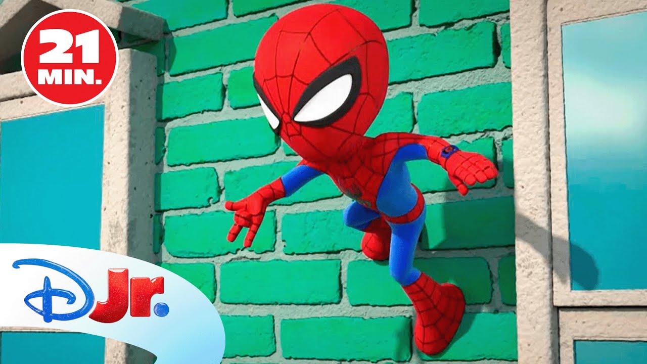 MARVEL SPIDEY Y SU SUPEREQUIPO: Haz como Spidey con sus mejores lanzamientos 🕷️ | @DisneyJuniorES