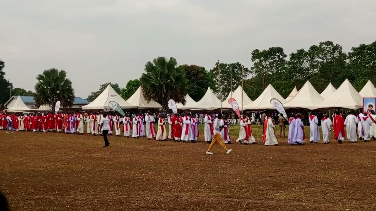 Procession during the national youth conference in Gulu Archdiocese