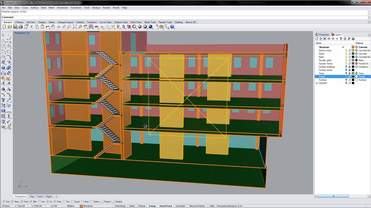 Rhino - Sections and floor plans