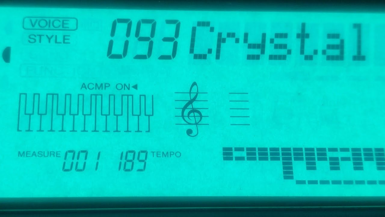 Cómo programar Crystal 93 sonido limpio y con efecto | Yamaha PSR 340 270 225