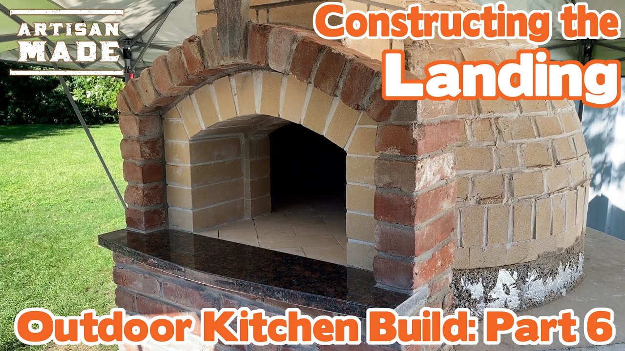 How to build a Brick Pizza Oven / Outdoor Kitchen Build / Part 6: How to Build the Landing