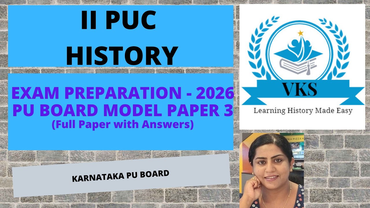 2026 Model Paper 3; Full Paper with Answers; Karnataka PU Board ; FREE NOTES