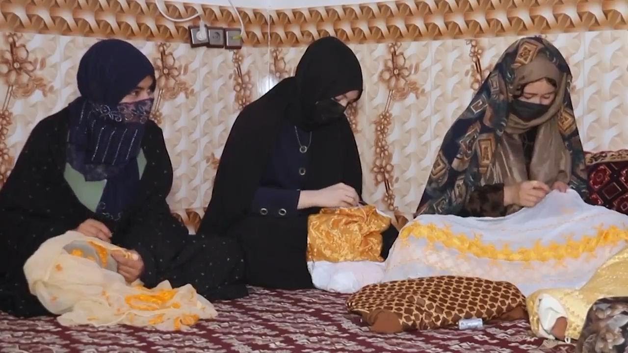 Afghan former female students turn to embroidery to escape unemployment and improve mental health