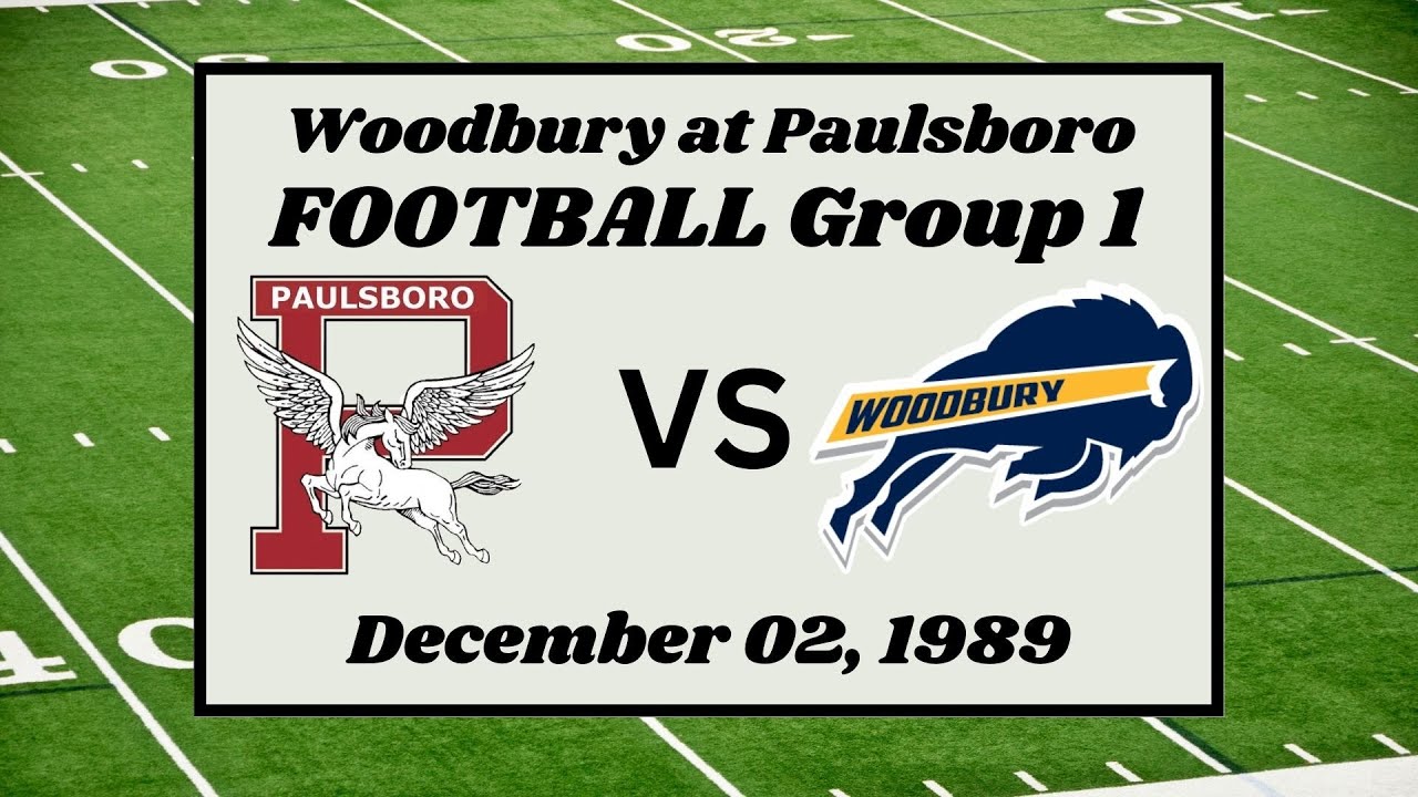 1989 Woodbury vs Paulsboro Football Group 1 Final