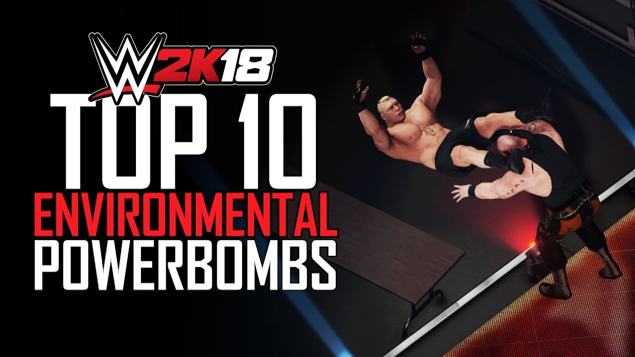 WWE 2K18 - Top 10 Environmental Powerbombs (Carry System Moves)