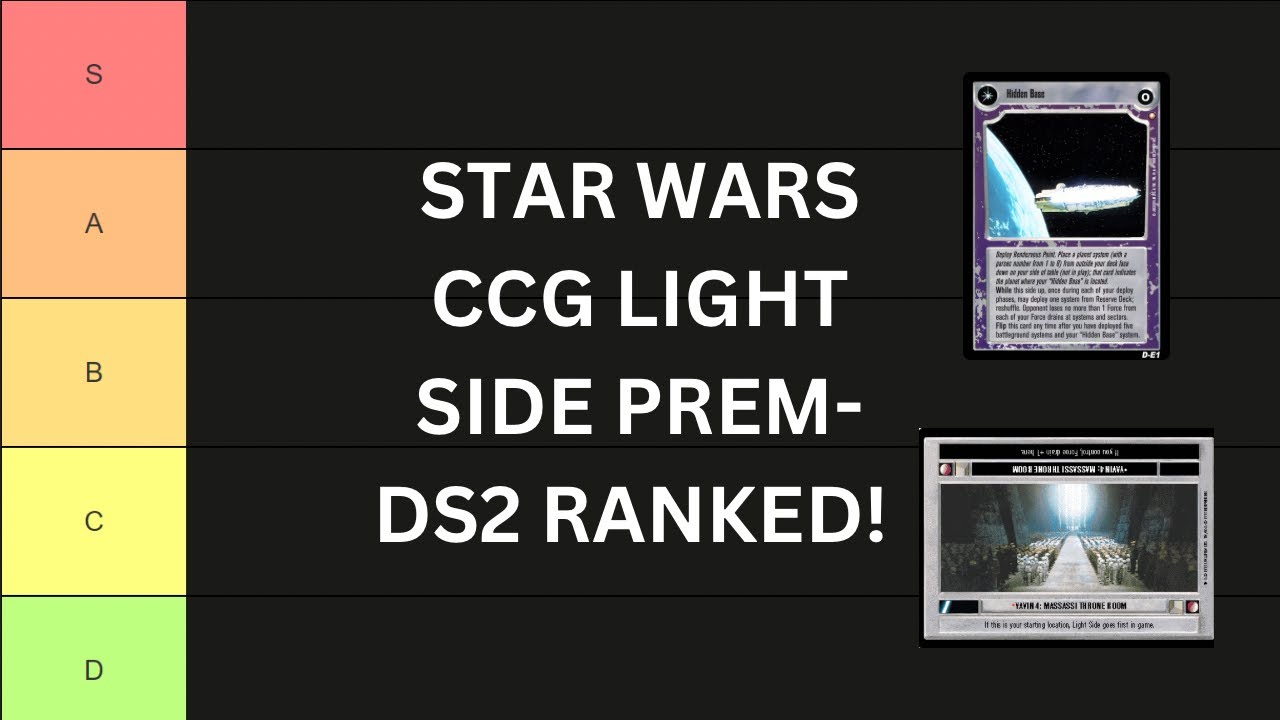 Star Wars CCG - Prem - DS2 LIGHT SIDE Meta Tier List - What Are The Best Decks??
