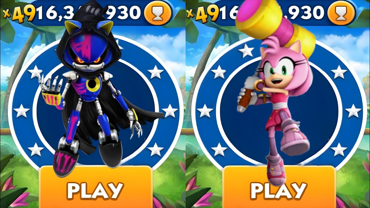 Sonic Dash - Reaper Metal Sonic VS Paladin Amy _ Movie Sonic vs All Bosses Zazz Eggman