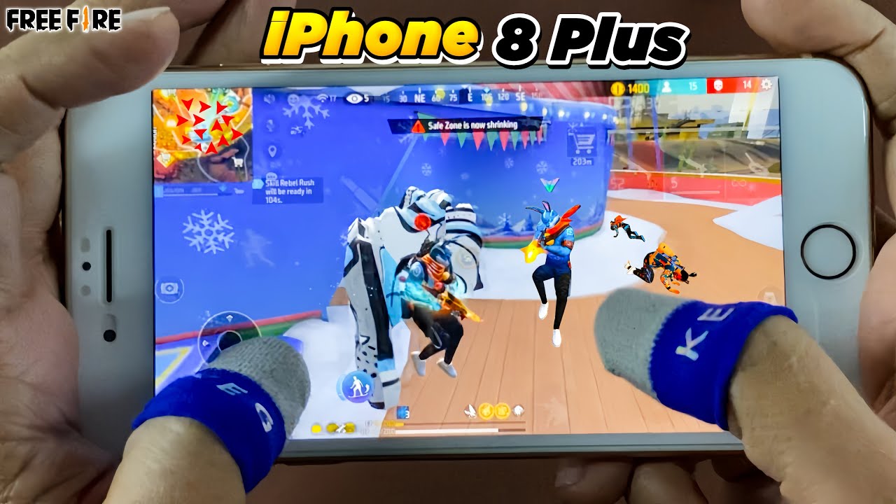 iPhone 8 Plus 💪 smooth Free Fire gameplay 🎮☠️ | Solo vs Squad 😎 #bizeegamer #b2k 