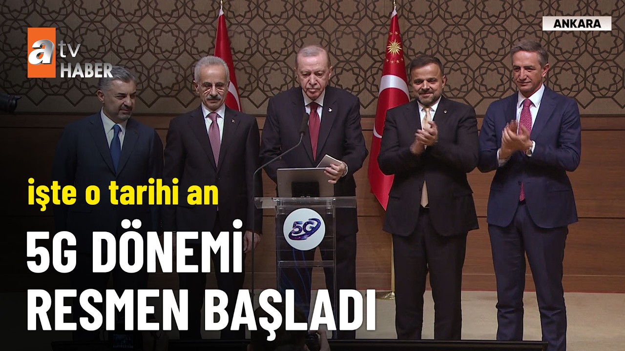 Cumhurbaşkanı Erdoğan'ın butona basmasıyla T&uuml;rkiye'de 5G'ye ge&ccedil;ildi  - atv Ana Haber 31 Mart 2026
