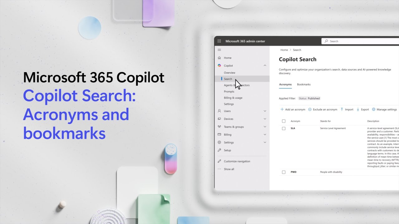 Copilot Search: Acronyms and bookmarks