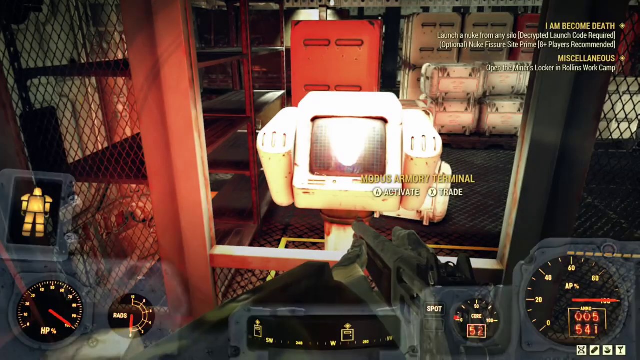 Fallout 76 - Buying A X-01 Calibrated Shocks Mod (More Carry Weight)