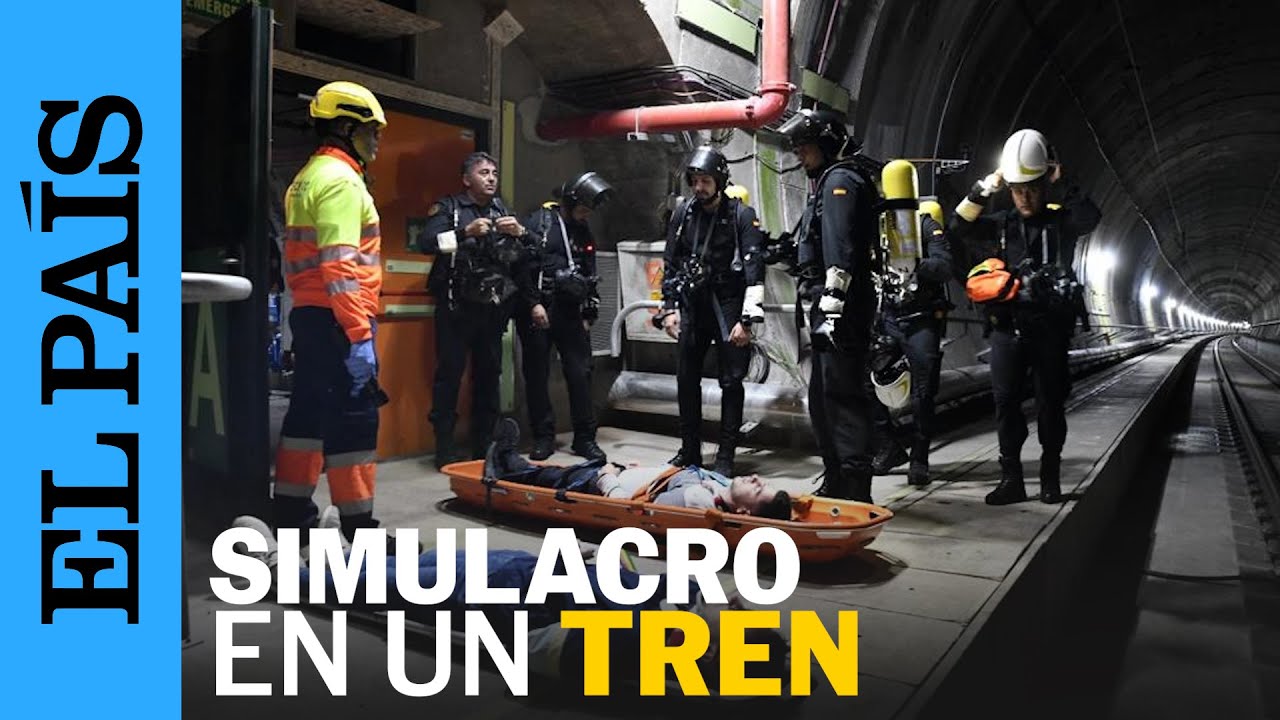 Adif realiza un simulacro de accidente de un tren en los túneles de Pajares | EL PAÍS