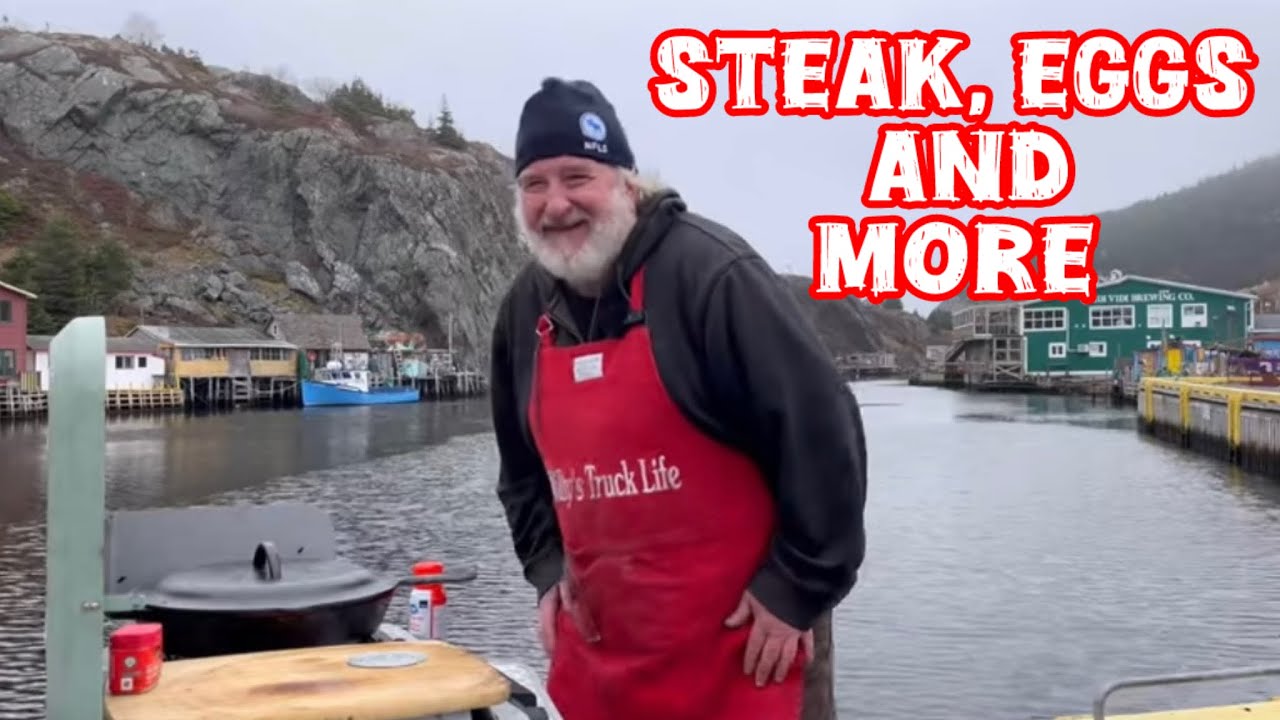 My First Video Of 2025. Epic Wharf Breakfast/Dinner Cook-Up In Newfoundland.