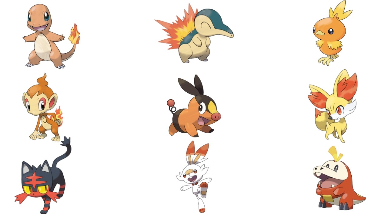 Every Pokémon Fire Starter Explained in 91 Seconds