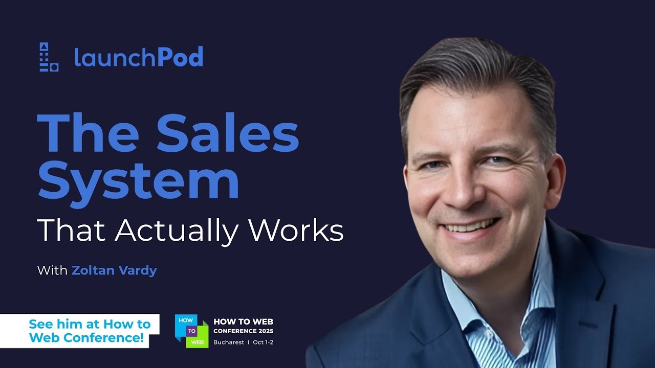 Sales Will Make or Break Your Startup | Zoltan Vardy speaker at How to Web Conference