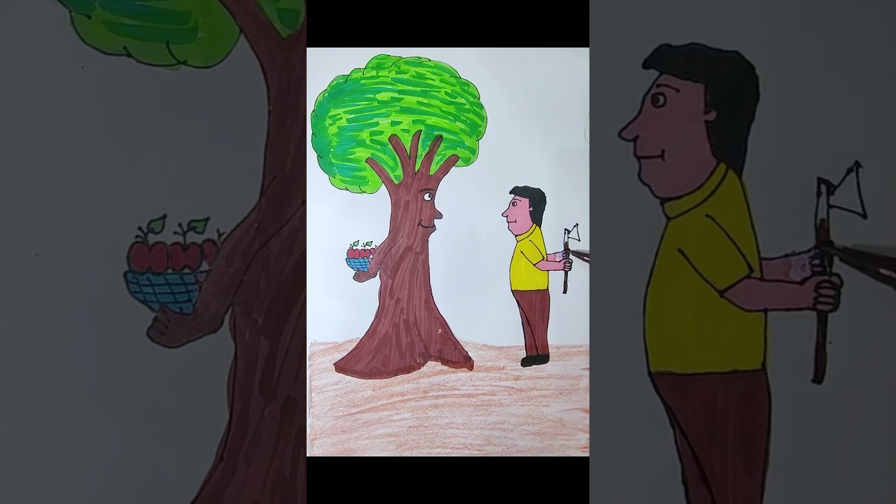 don't cut tree drawing/save tree save earth/Save Tree #savetrees #saveearth