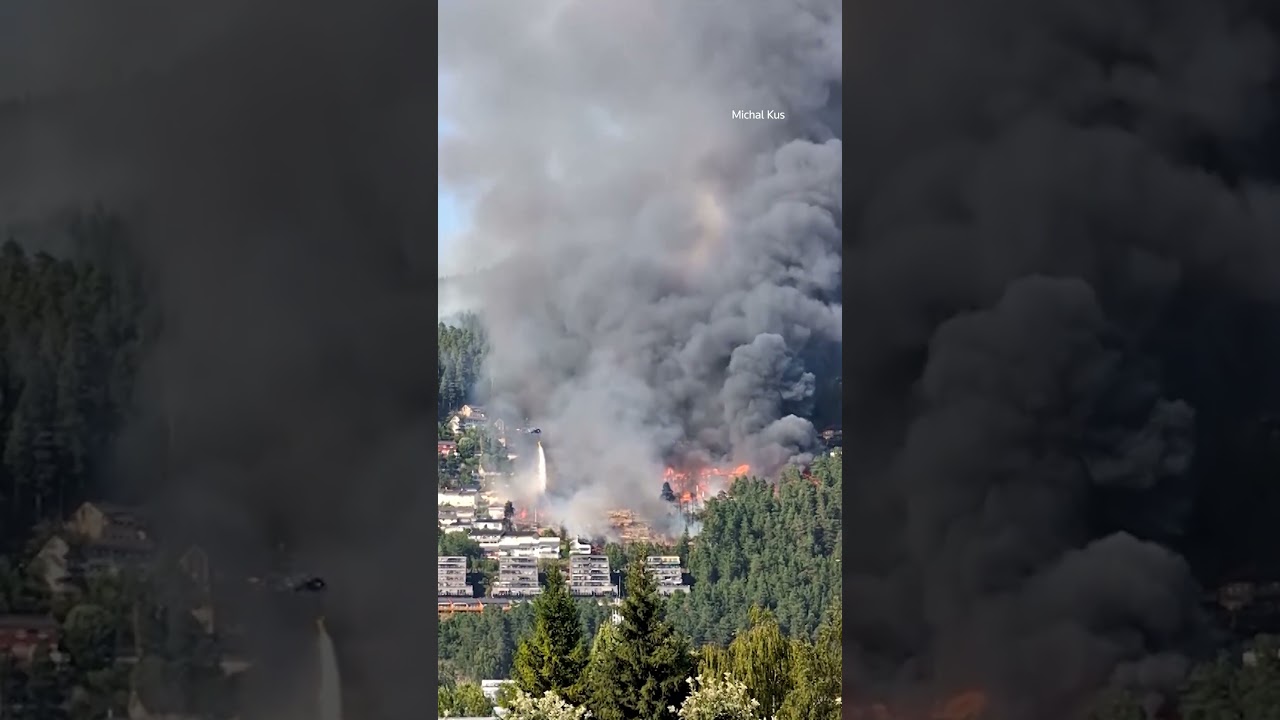 Hundreds evacuate as fire destroys more than 100 homes in Norway