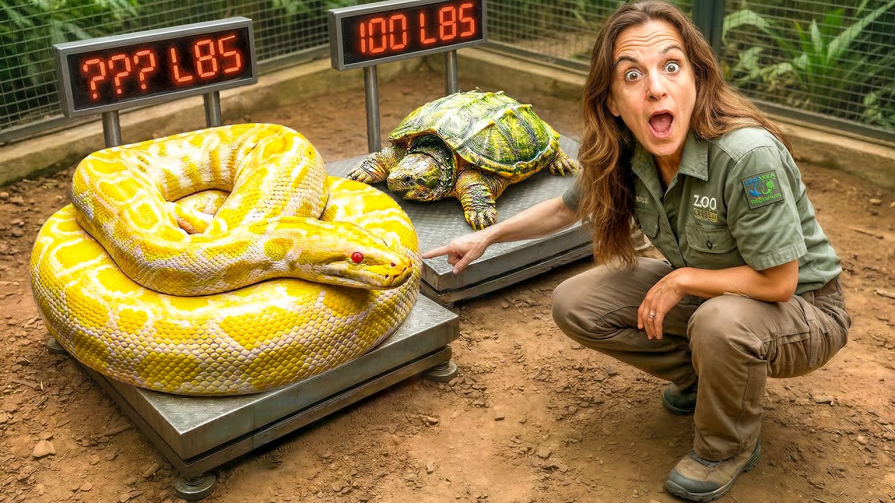 How Much Do Our BIGGEST Animals Weigh?! (20ft Snake!)