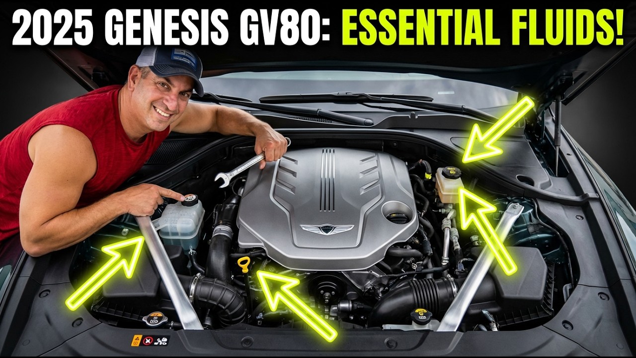 Genesis GV80 (2021–2026) – Как проверить ВСЕ уровни жидкостей под капотом