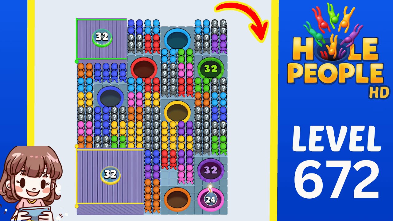 Hole People Level 672 Solution Walkthrough