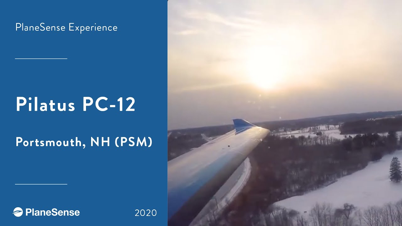 PC-12 Lands in Snowy Portsmouth, NH (PSM) | PlaneSense